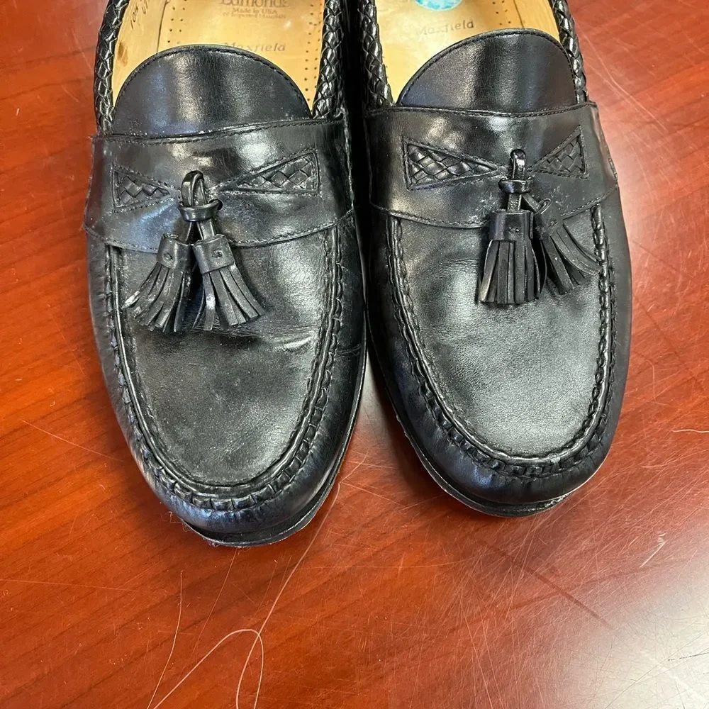 Allen Edmonds Maxfield Black Leather Tassel Loafers sz 10-1/2 W
